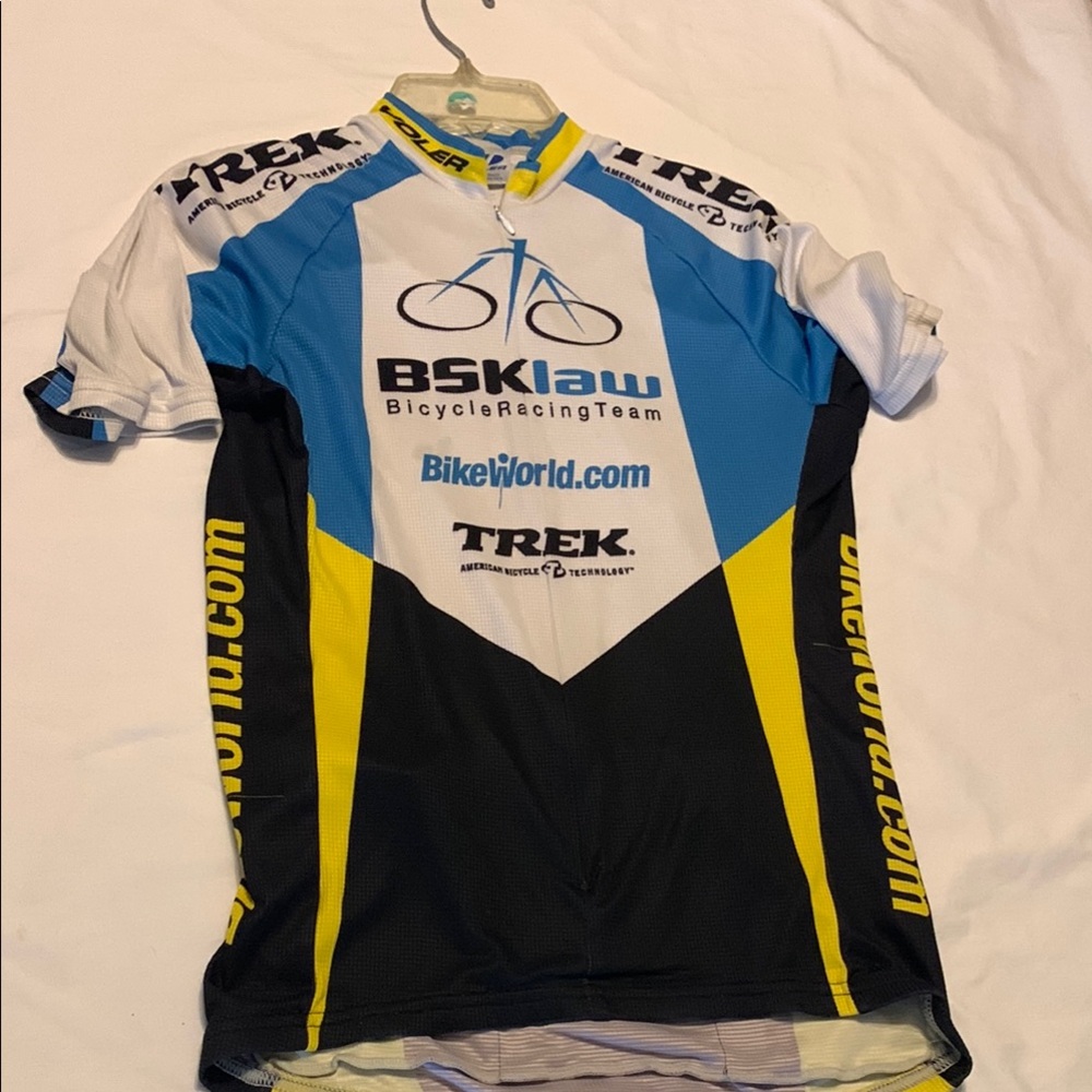 Trek Cycling Jersey in Blue, Yellow, and Black